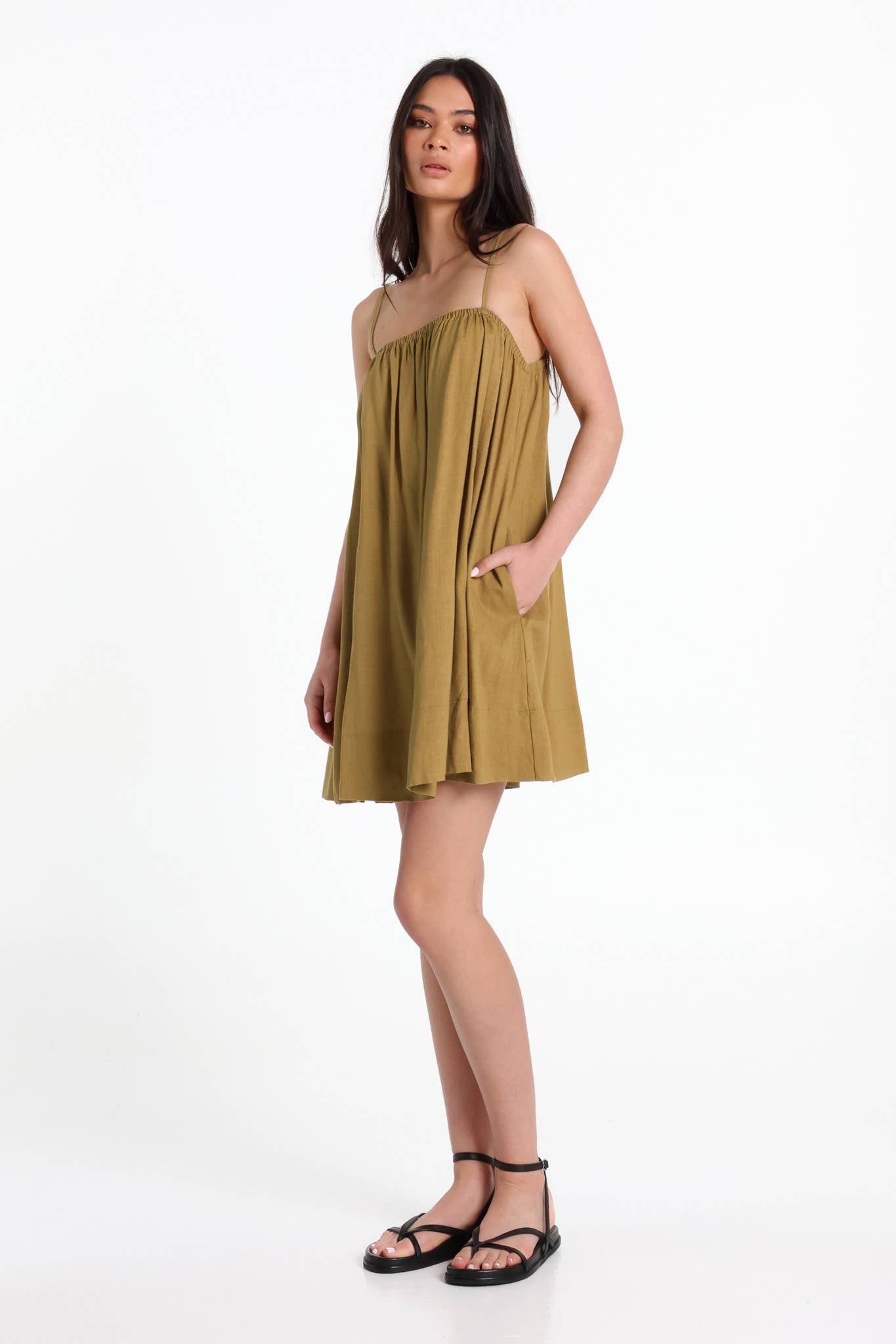 Lost in Lunar - Wholesale Dress – Women's - Ferrera Mini Dress- Olive2