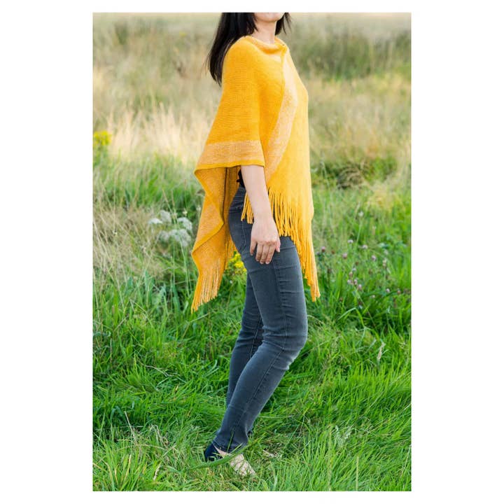 Superbia – wholesale Poncho – Women's – One Size Two Toned Knitted Poncho P1652