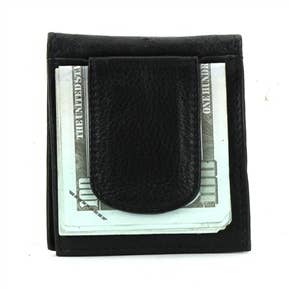 Alpine Swiss Mens RFID Money Clip Leather Minimalist Wallet Card Case ID Window - Brown