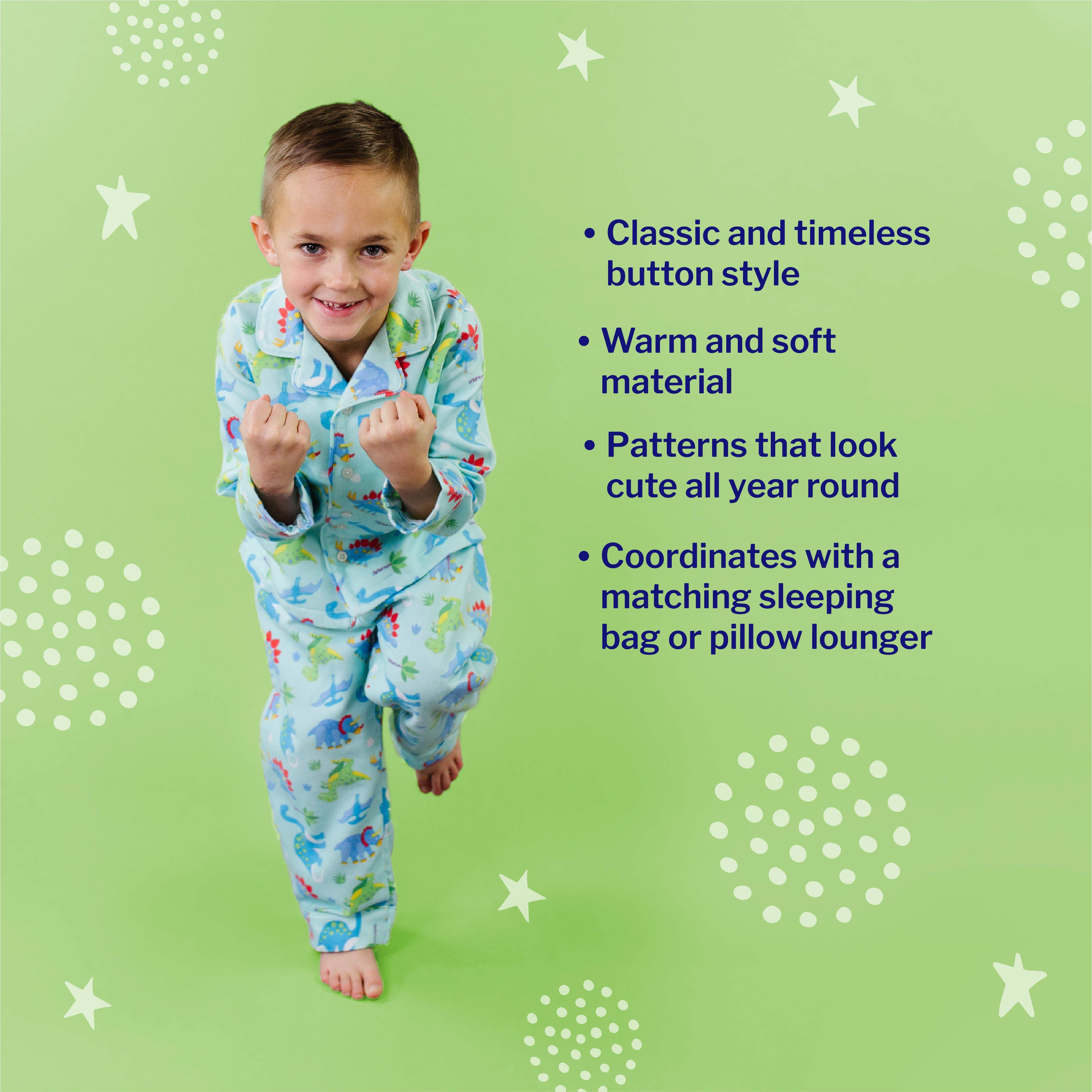 Wildkin – wholesale Pyjamasset - Barn – Dinosaurie Land Flanell pyjamas2