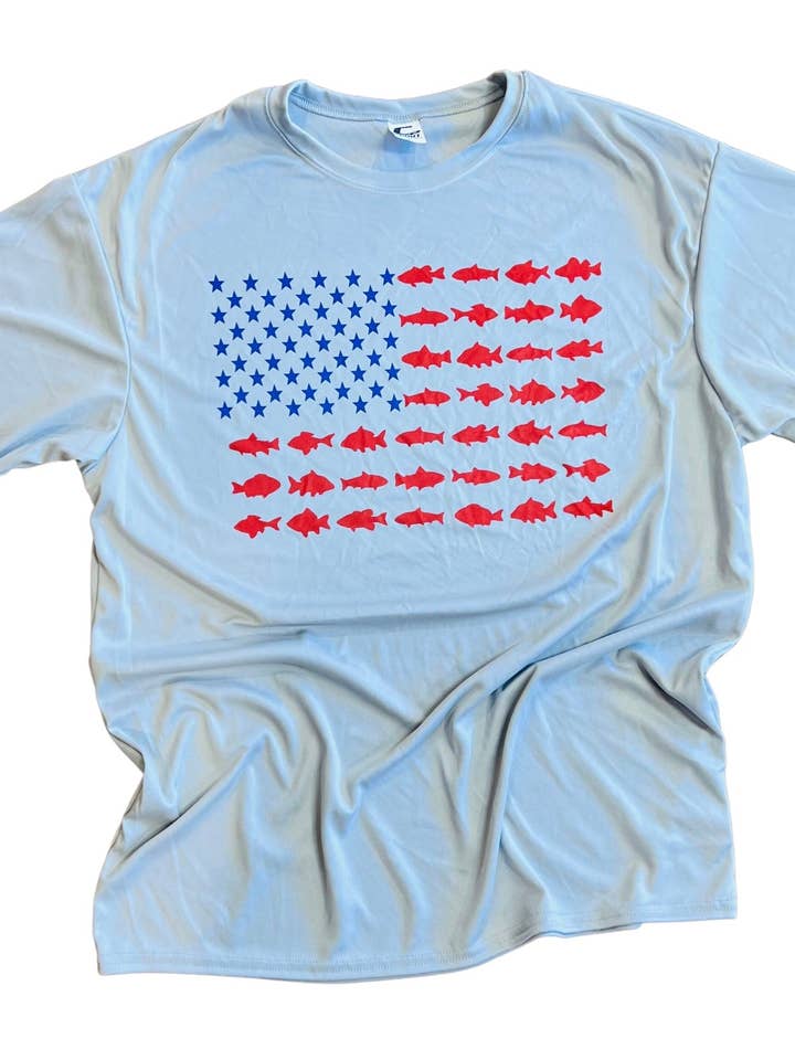 Fish Flag Dri Fit Tee for wholesale by P&PD Wholesale