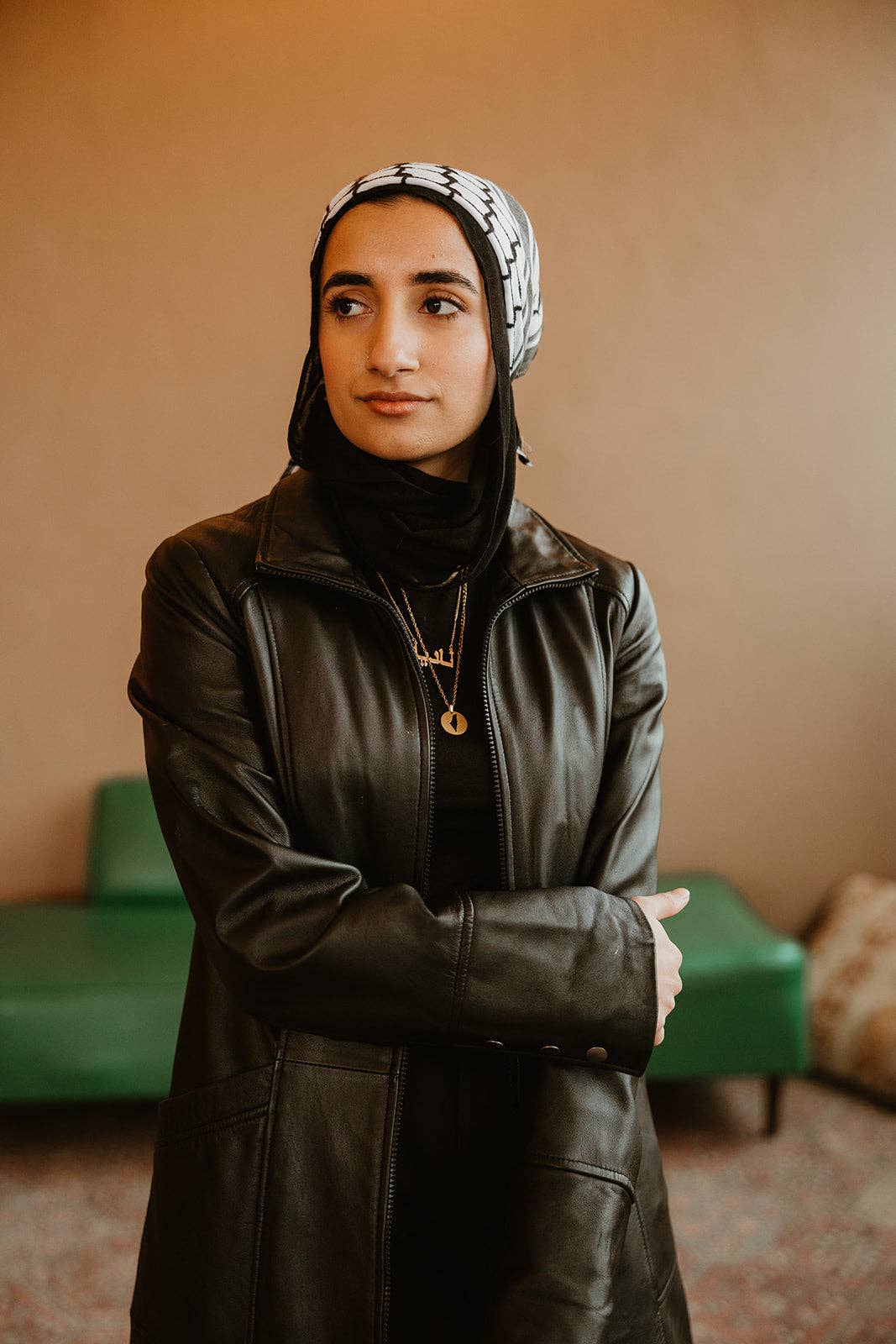 Sitti Social Enterprise - Vendita all'ingrosso Bandana - Donna - Basic BANDANA Kuffiyeh - Bianco e nero5