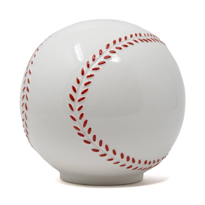 Ceramic Baseball Piggy Bank for wholesale by Child To Cherish®