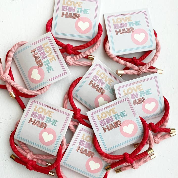 Tiny Gift Society - Wholesale Hair Tie - "Love is in the Hair" Hair Tie - Valentines Thank You Gift