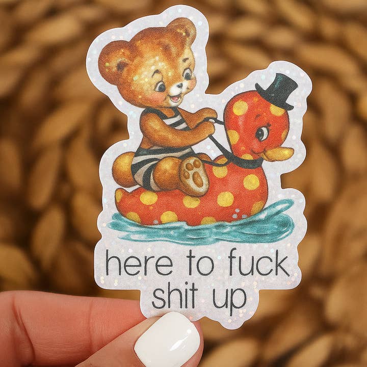 Aquí para J*derlo T*do Pegatina Brillante para venta al por mayor de Ace the Pitmatian Co