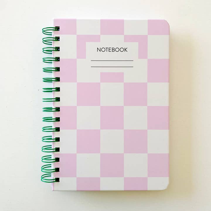 Pink Checkered Multi-Paper Notebook for wholesale by The Paper + Craft Pantry