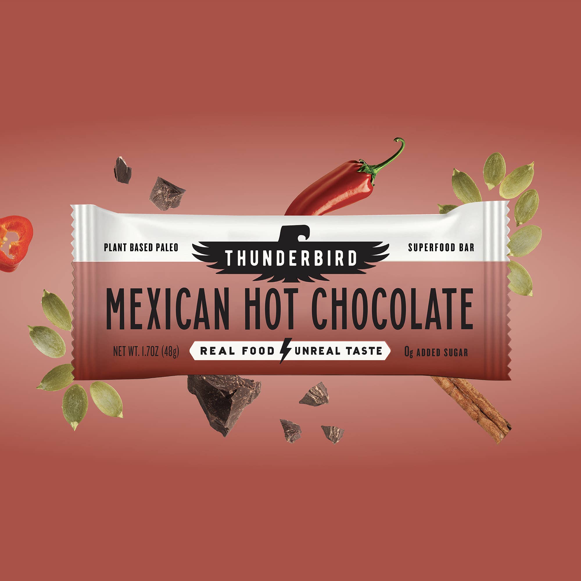 Thunderbird Real Food Bars - Wholesale Snack Bar - NEW! Mexican Hot Chocolate - Box of 12 Bars5