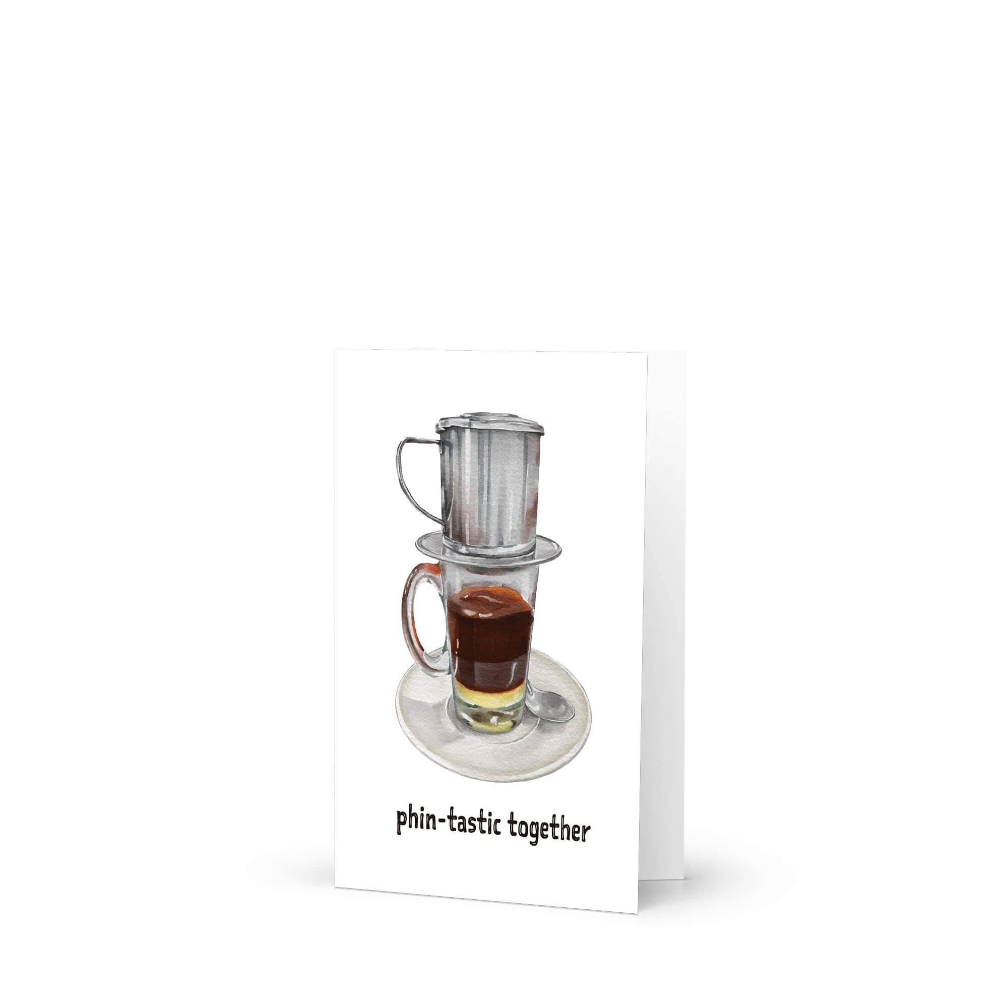 Cute Asian Cards - Wholesale Love Card - Phin-Tastic Match | Vietnamese Coffee Lovers Pun Asian Greeting Card6