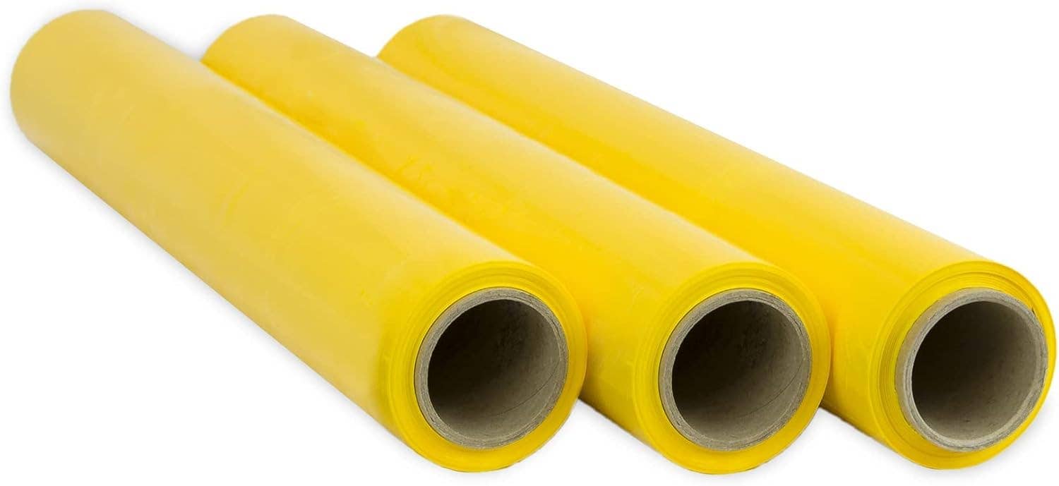 MEDEL OFFICE - Vente Rubans adhésifs - Film étirable jaune 50 cm x 300 m - Paquet de 3 unités0