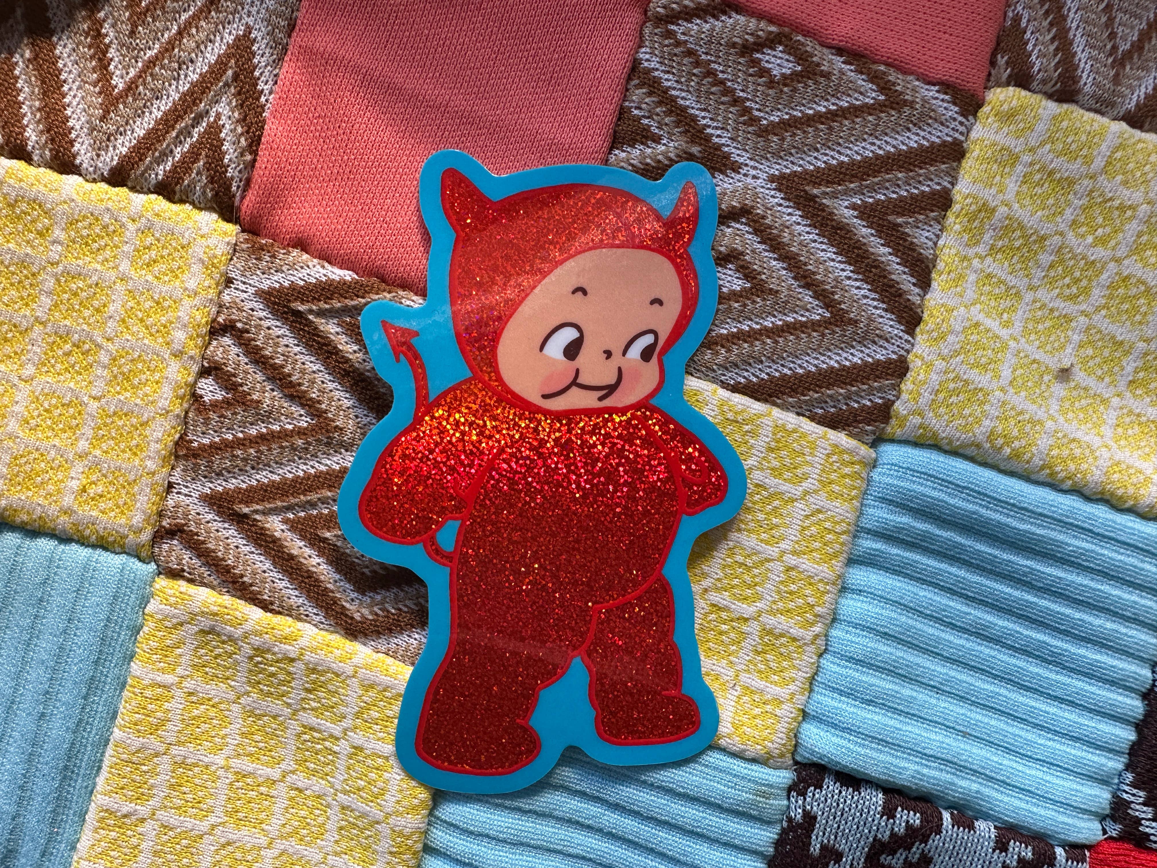 Corkscrew Curiosities - Wholesale Sticker - Little Devil Kewpie Sticker3