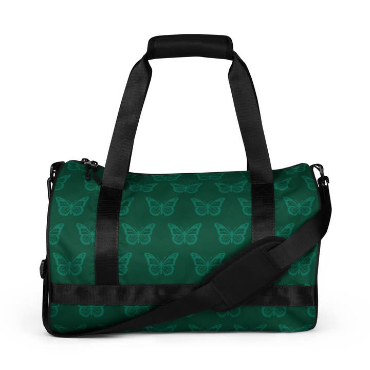Brittisk grön fjäril gymväska för wholesale av Nxt Moda