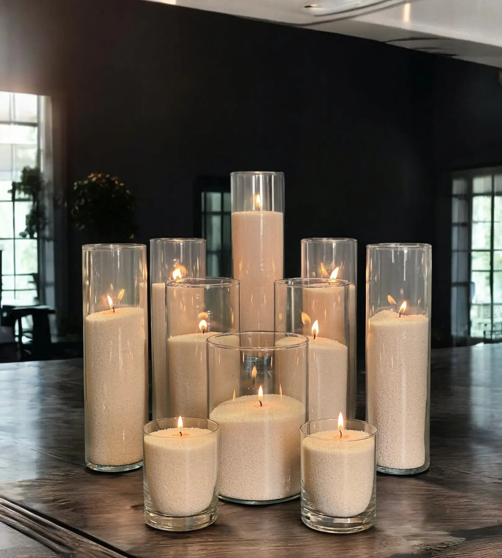 The Candledust - Wholesale Pillar Candle - Candle sand Colored Candledust Bulk 3kg  ~ 750h + 30 wicks 15