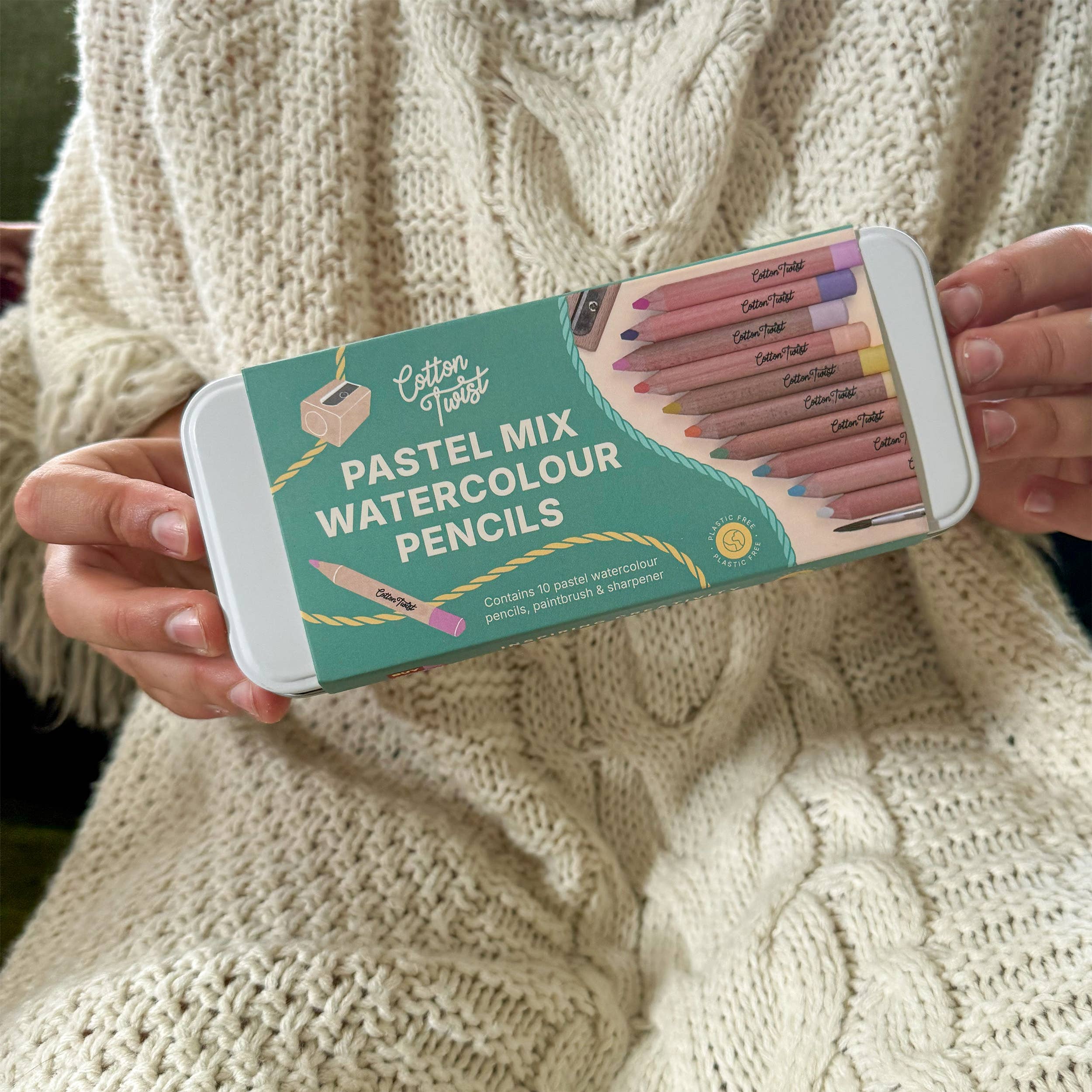 Cotton Twist (WE PREPAY ALL US DUTIES) – wholesale Coloured pencil – Pastel Mix Watercolour Pencils Set5