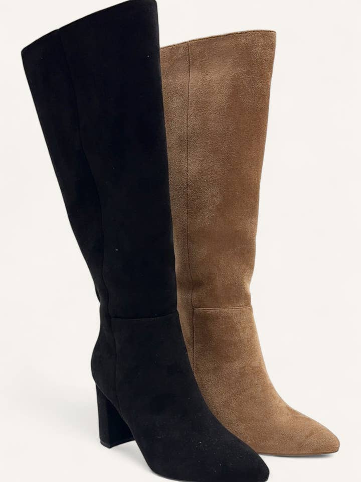 BRAZIL-84 LUXURIOUS FAUX SUEDE KNEE BOOTS for wholesale by CCOCCI
