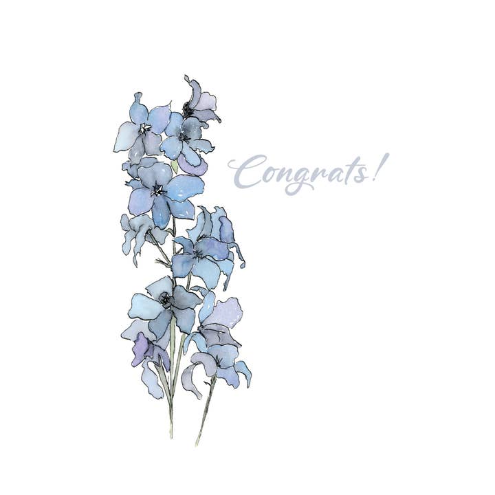 Congratulations Card | Flowers for wholesale by Line & Wash