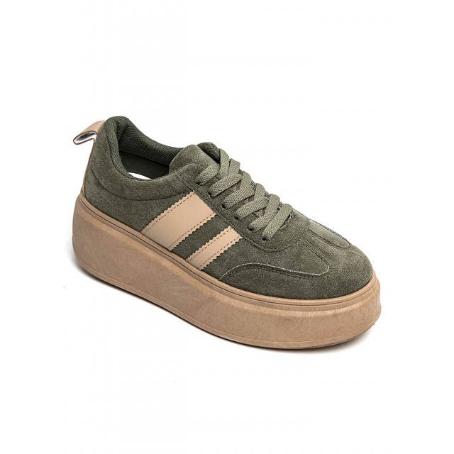 No Doubt Shoes - Wholesale Sneakers - Dames - DAMES SNEAKERS MET VETERS EN DIKKE ZOOL, ZIJDETAILS, ONTWERPERSTIJL13