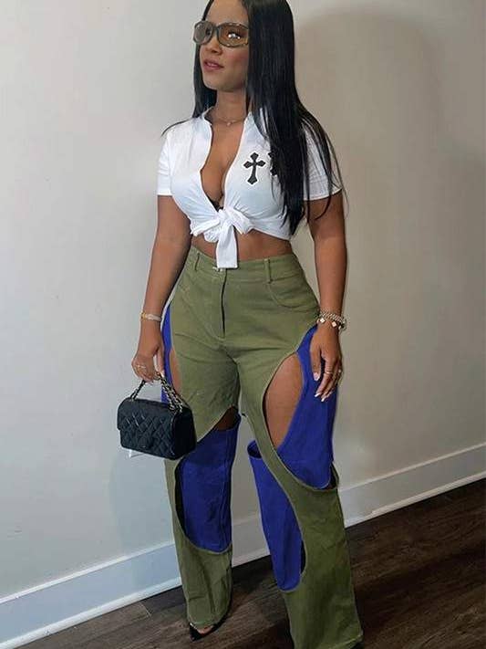 udskårne lige lange bukser for engroshandel hos Flarix