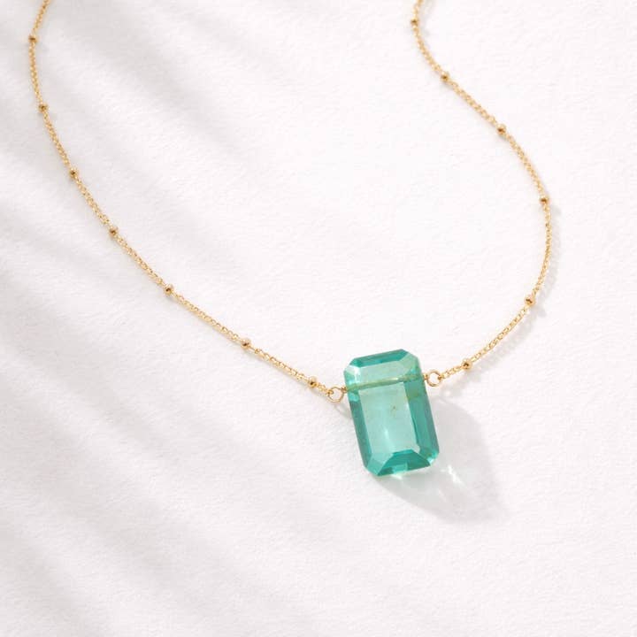Aquamarine Quartz Necklace for wholesale by Mesa Blue