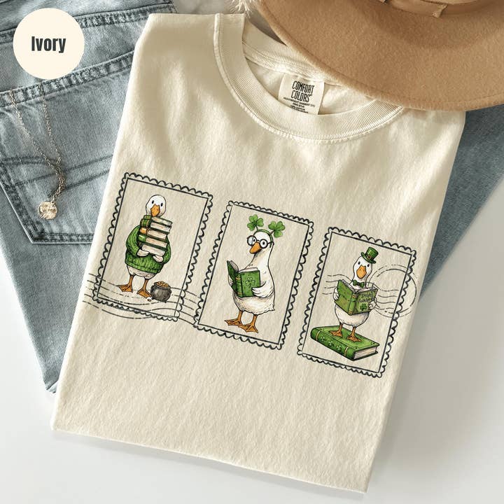 St Patrick's Day Bookish Shirt, Irish Silly Goose Sweater for wholesale by Glaime