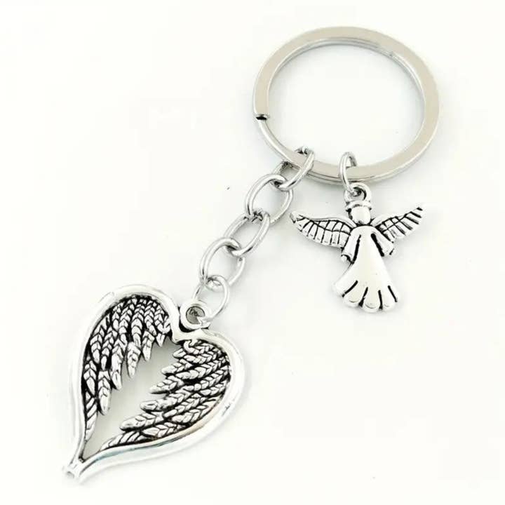 Magnifique Hearts – wholesale Keychain – Women's – Angel Wings Keychain - Heart Shaped Keychain, Charms Jewelry1