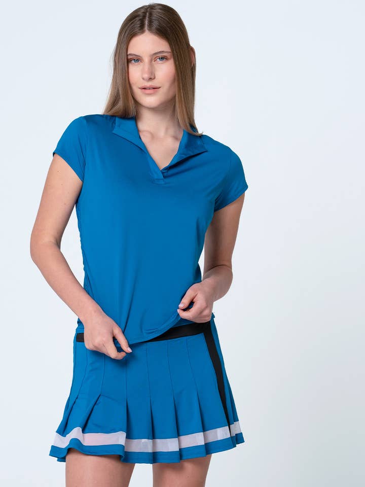 Damdagklubb Kortärmad - ELEKTRISK BLÅ för wholesale av Lucky In Love