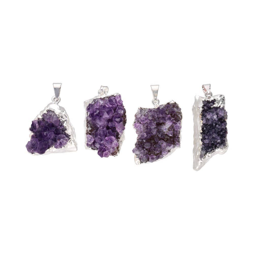 Vives de la Cortada S.L - Wholesale Individual Charm/Pendant - Small amethyst druzy pendant1