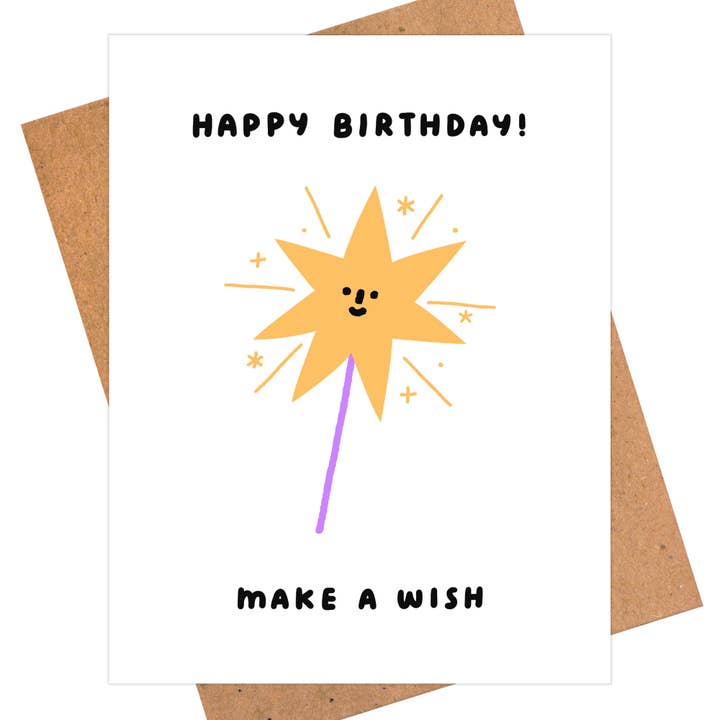 iej studio - Wholesale Birthday Card - Happy Birthday - Make a Wish Card