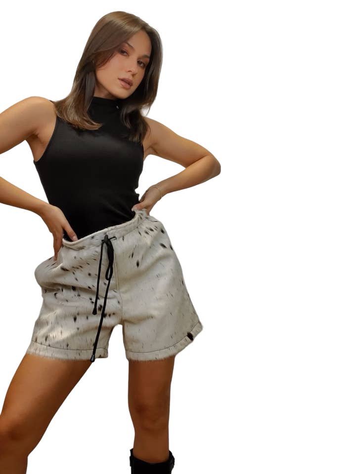 Belen Bermuda Koeskind Shorts for engroshandel hos Charlie Leather