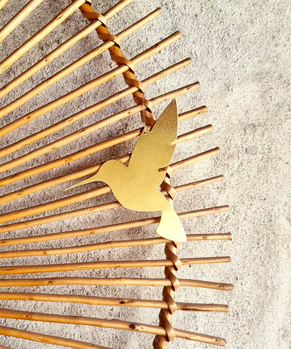 Delphine Plisson - Wholesale Wall Accent - Brass Hummingbird Mini or Large2
