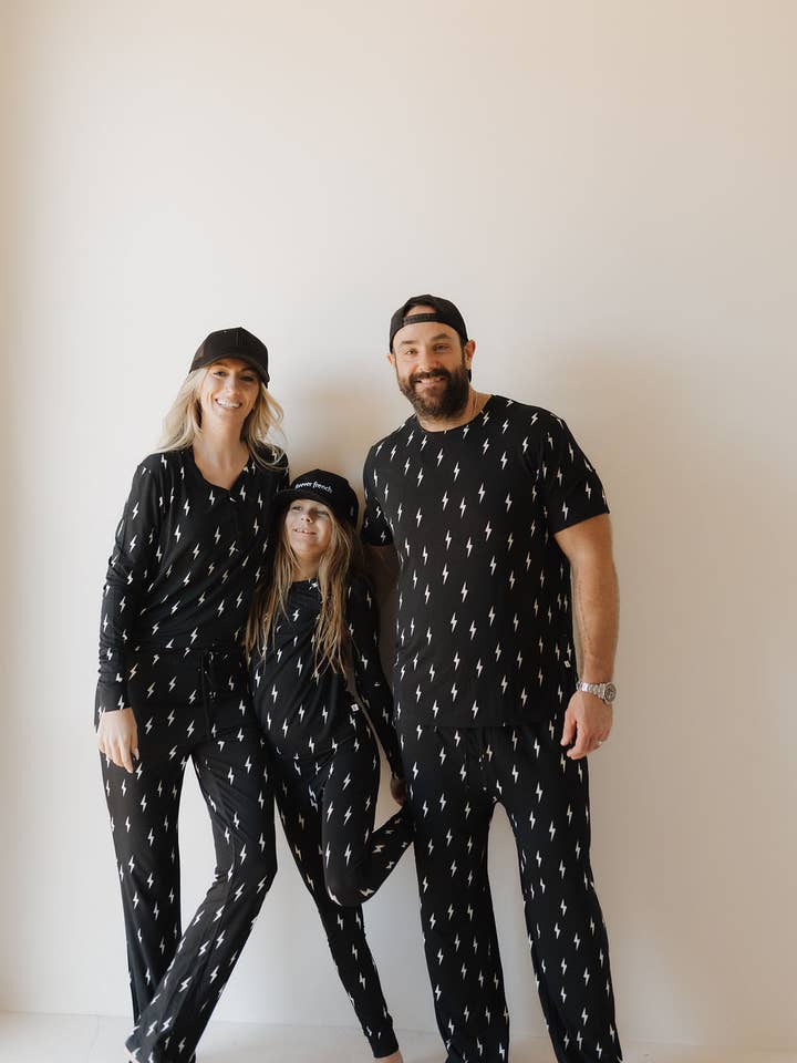 Forever French Baby - Vendita all'ingrosso Completo pigiama - Bambini - Pigiama a due pezzi in bambù | Midnight Lightning Bolt9