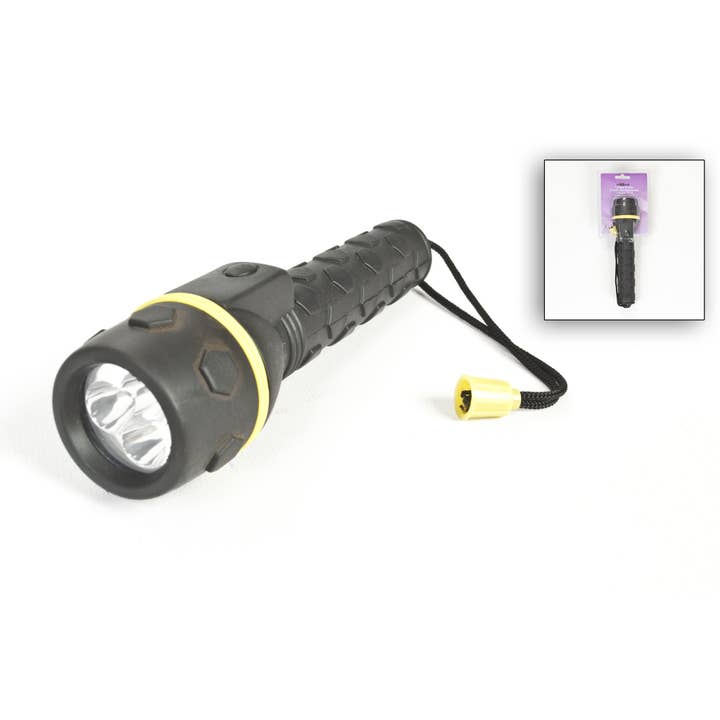 CP INTERNATIONAL - Wholesale Flashlight - 3 LED Rubber Flashlight