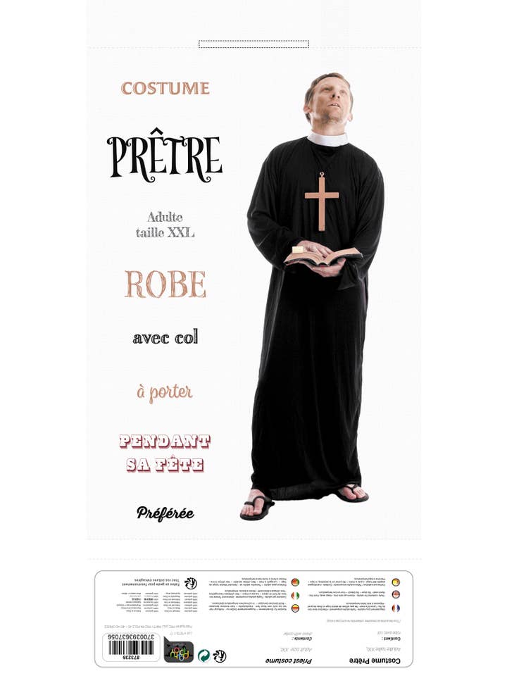 Party Pro - Vendita all'ingrosso Costume di carnevale - Unisex - COSTUME DA PRETE XXL1