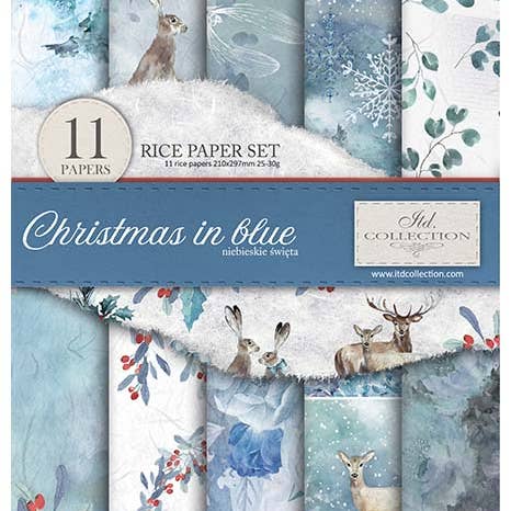 ITD Collection - Vendita all'ingrosso Attrezzature per lavoretti e fai da te - RP025 - Set Creativo Carta di Riso - 11 pezzi x A4 / 21x29,7 cm