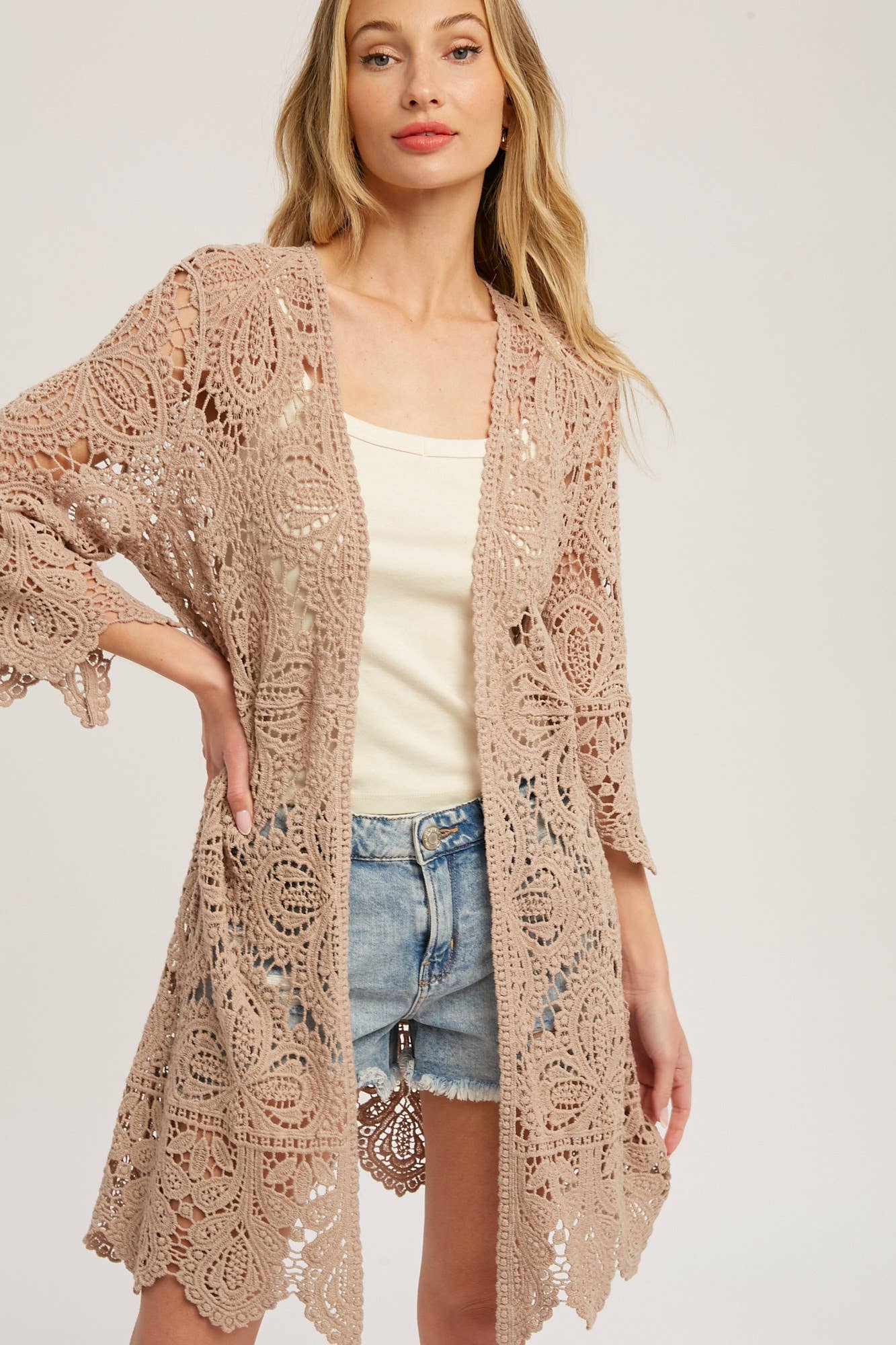 Bluivy - Wholesale Cardigan - Women's - CROCHET LACE CARDIGAN24