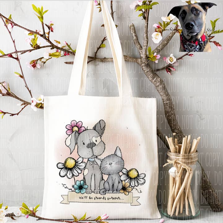 Storms Style - Wholesale Tote bag – Unisex - Dog & Cat Friends Tote Bag - 4 designs - can be personalised