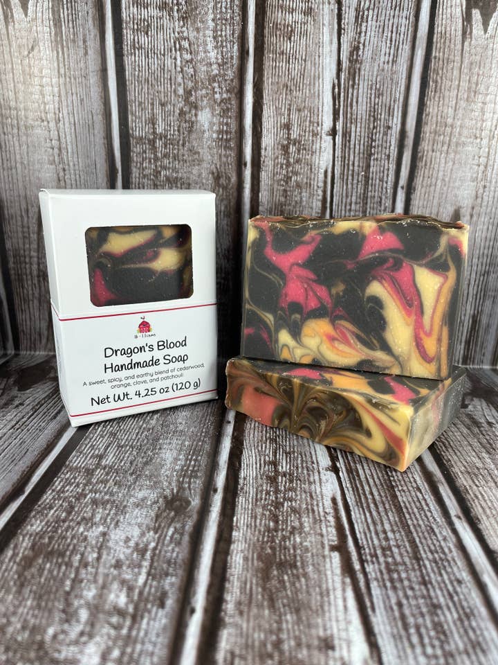 Dragon’s Blood Handmade Soap for wholesale by B&T Farms Soap Company LLC