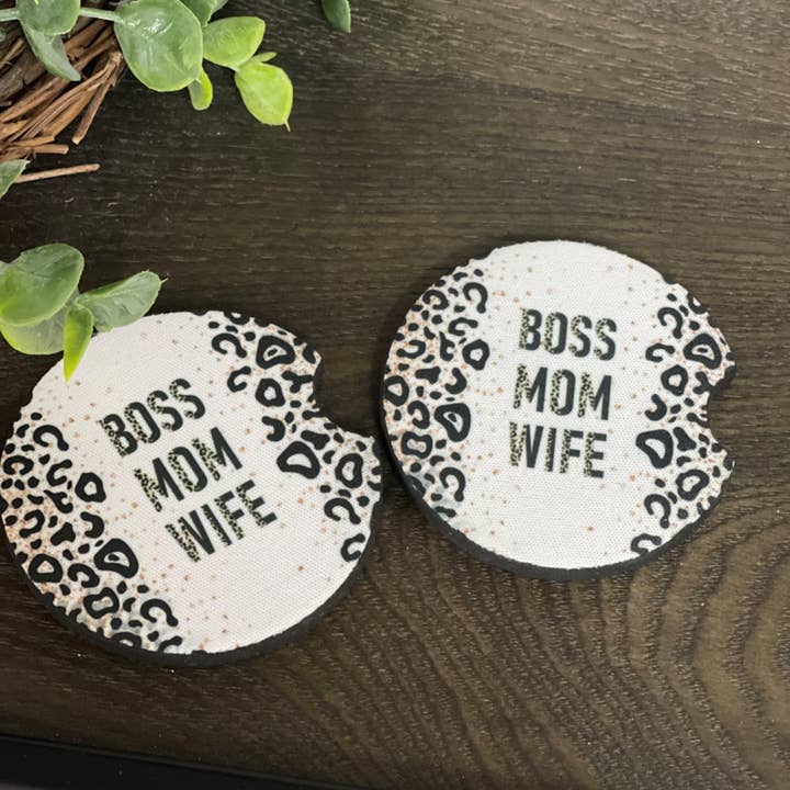 CMD Wholesale – wholesale Underlägg för bil – dam – Leopard Boss mamma fru neopren bil dalbana