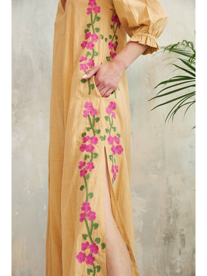 cornsilk yellow KALINDA DRESS for wholesale on Faire2