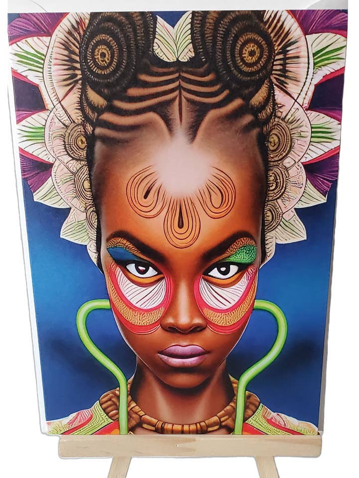 Grußkarte mit Kunstzitat „Jyasia“ für den Großhandel von Blacartistry