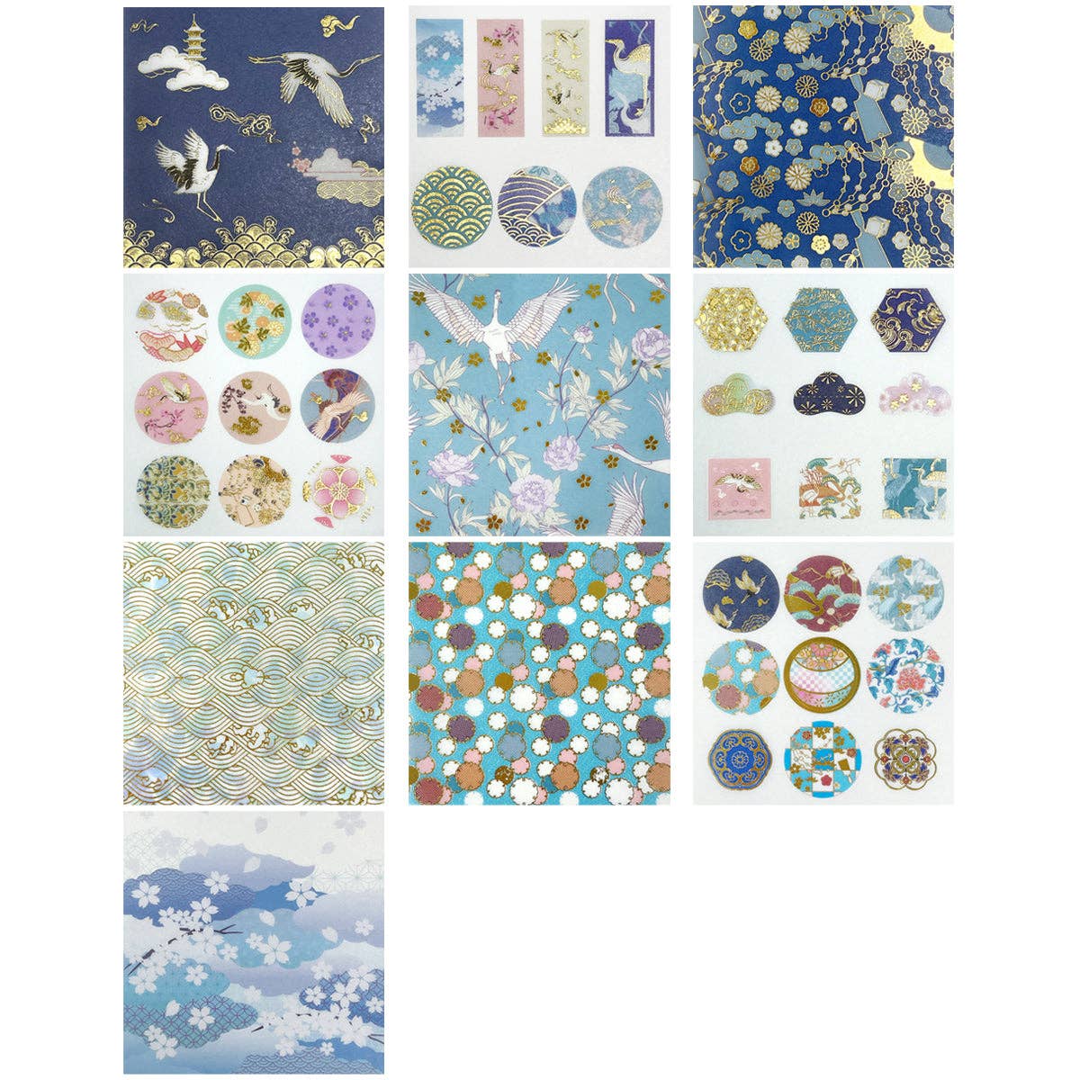 Wrapables.com - Wholesale Washi Tape - Wrapables Decorative Gold Foil Washi Tape and Sticker Set53