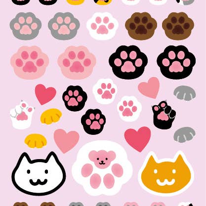 50602 Autocollant Pattes de Chat en Gelée-12 pour la vente par BCmini