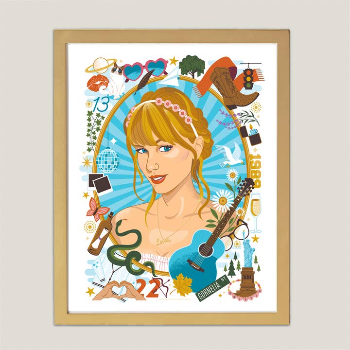 Taylor Portrait for wholesale by Lucie Rice Illustration and Design