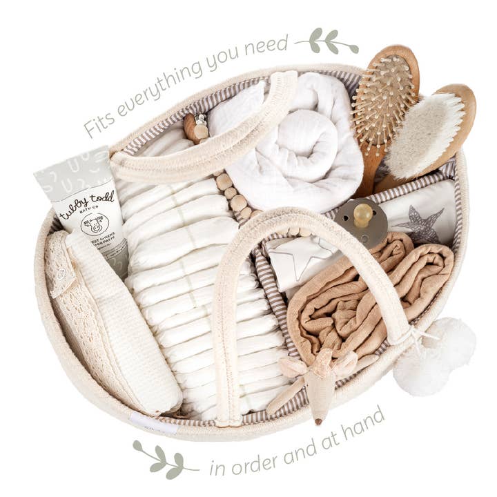 Fephas – wholesale Nappy caddy – Baby – Rope Diaper Caddy/ Beige