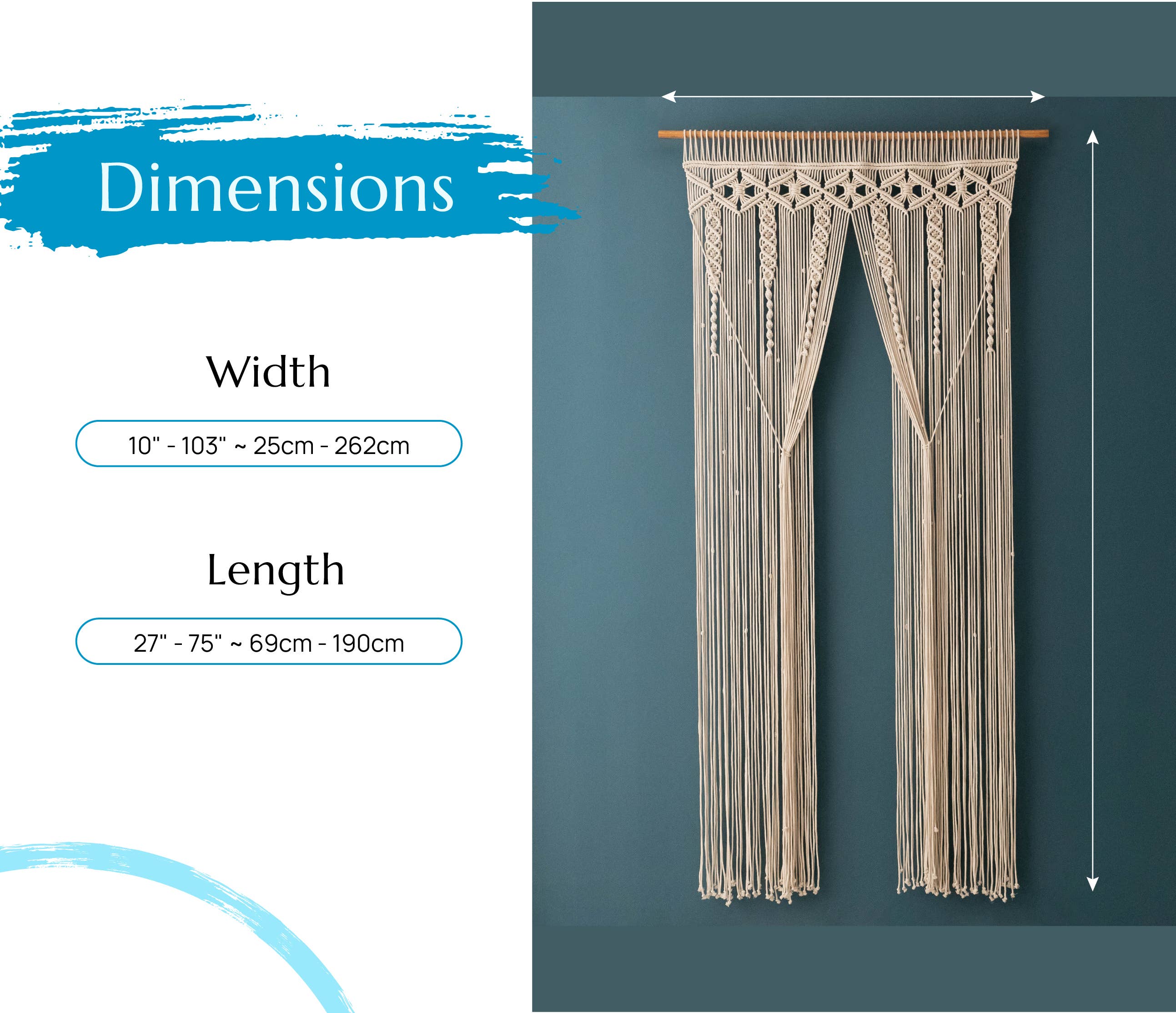 BeanDaikon – wholesale Curtain – Macrame Curtain C062