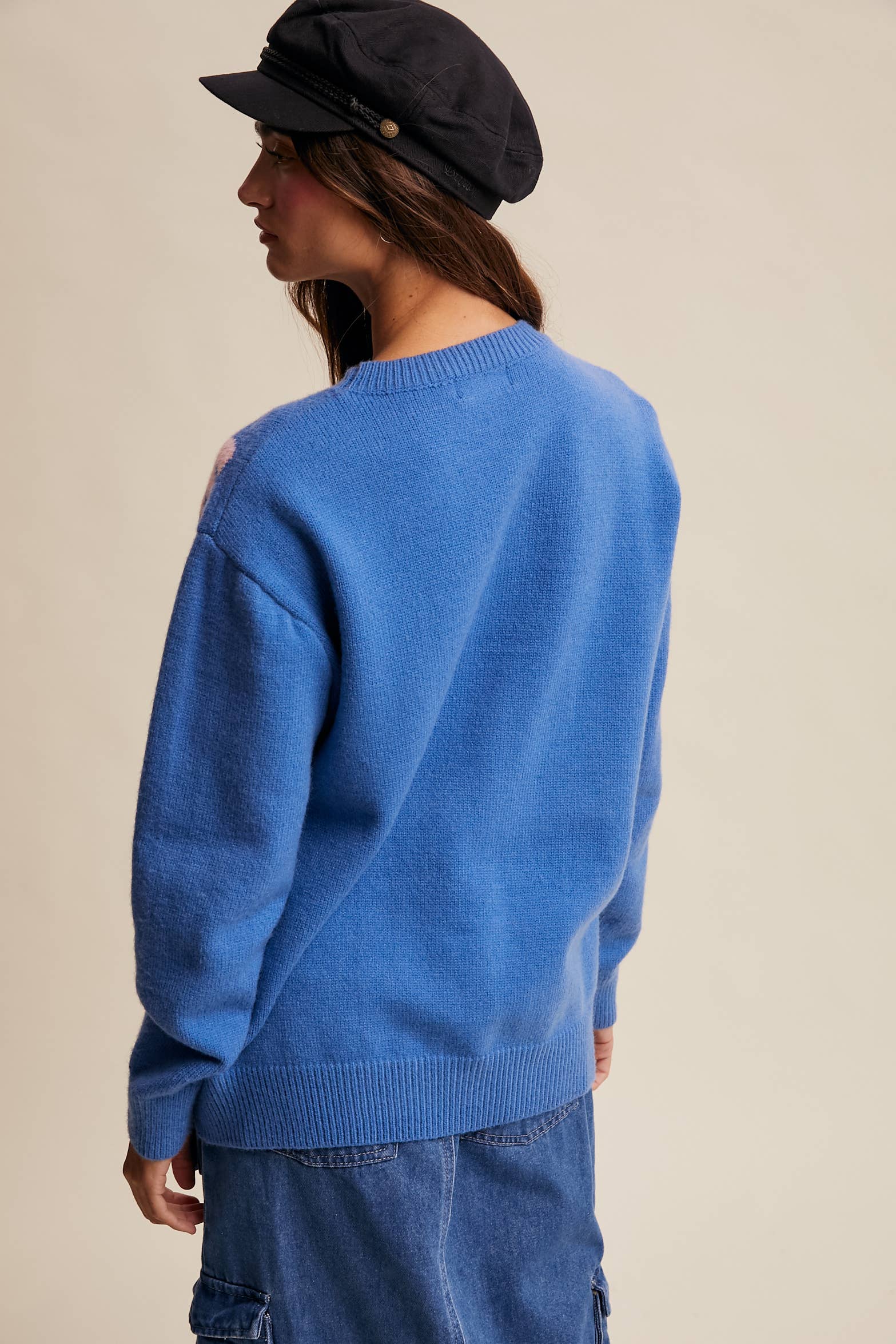 Listicle - Wholesale Knit Sweater - Women's - Floral Panel Cable Knit Sweater (LSW0880)8