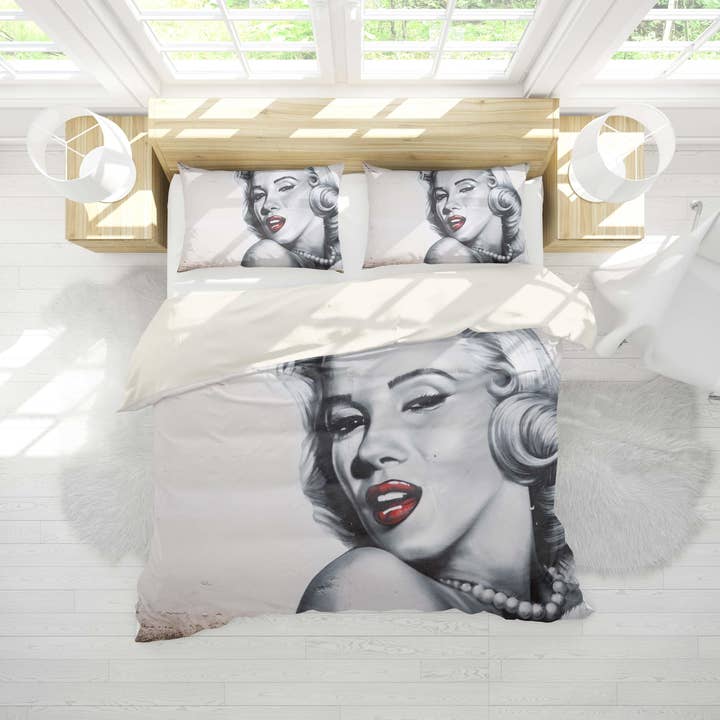 3D Marilyn Monroe Bettbezug-Set Bettwäsche-Set Kissenbezüge 30 für den Großhandel von Jess Art Decoration