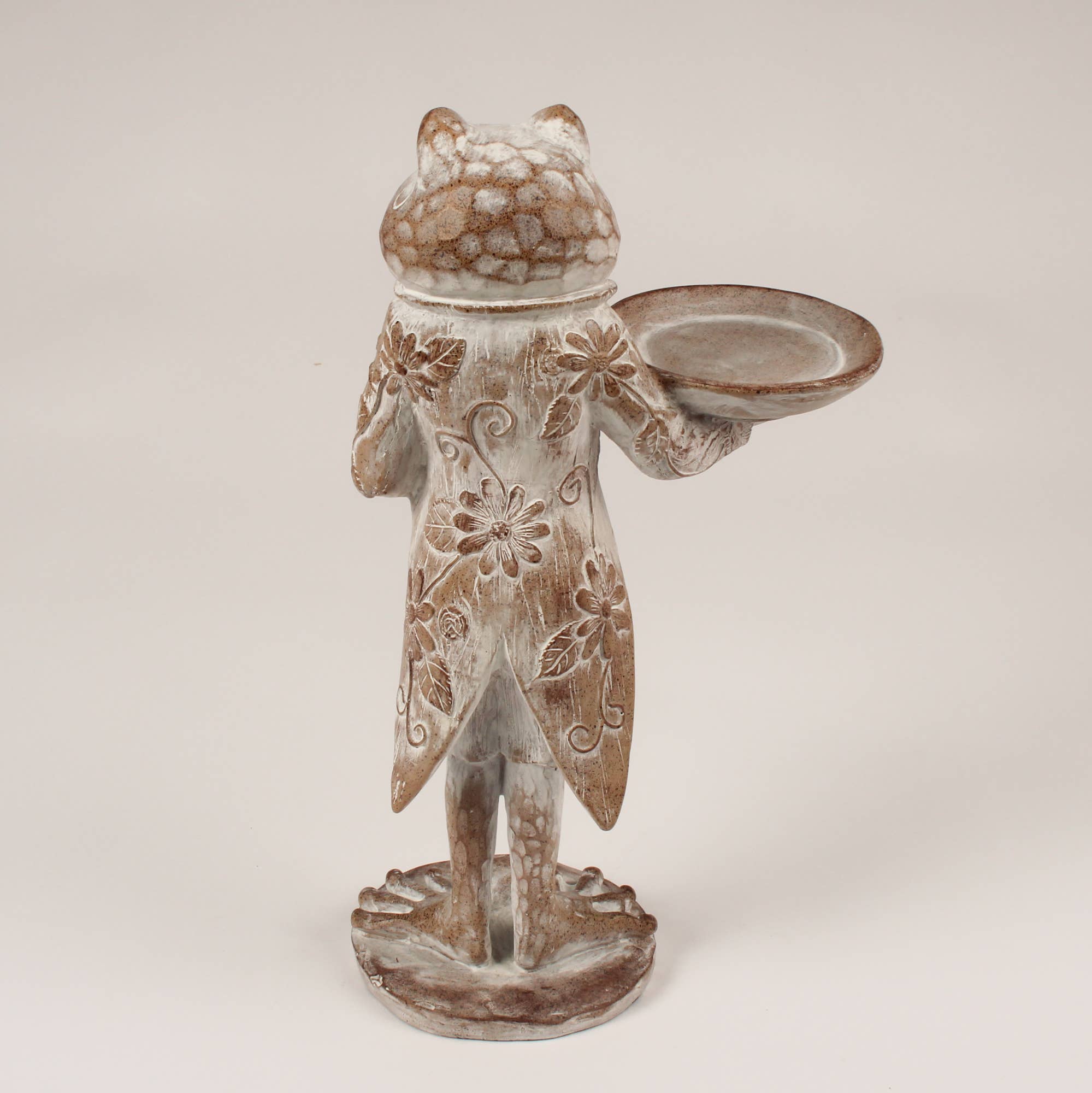 Originals International Ltd – Suporte de vela por atacado – Porta-vela de resina com sapo segurando bandeja2