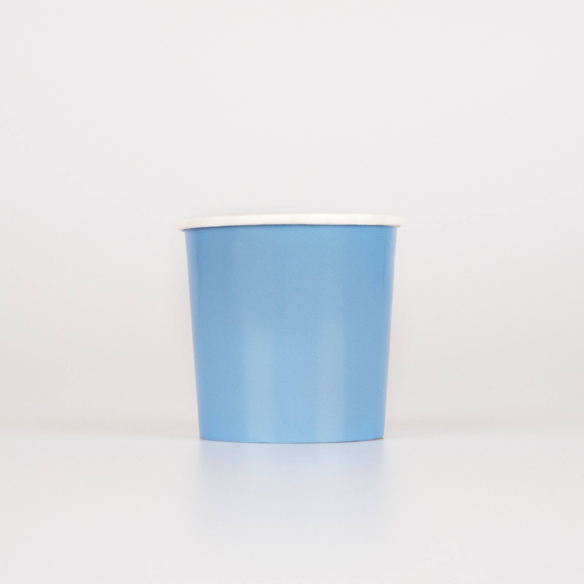 Meri Meri – wholesale Disposable cup – Cornflower Blue Tumbler Cups0