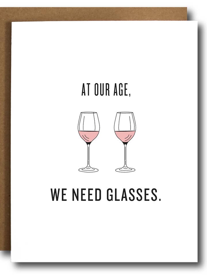 Biglietto di auguri di compleanno con bicchieri di vino/rosé per la vendita all'ingrosso da parte di The Card Bureau