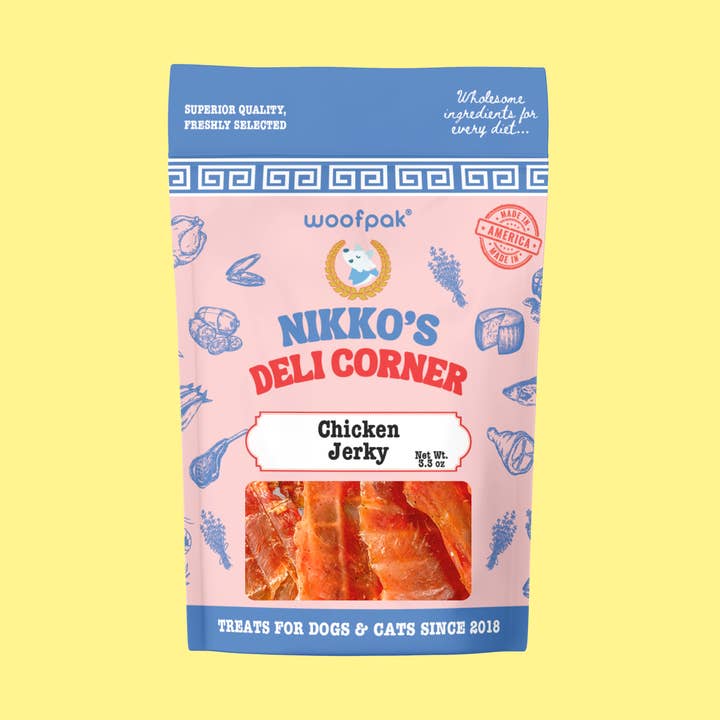 Chicken Jerky for wholesale by Woofpak Dog Bakery